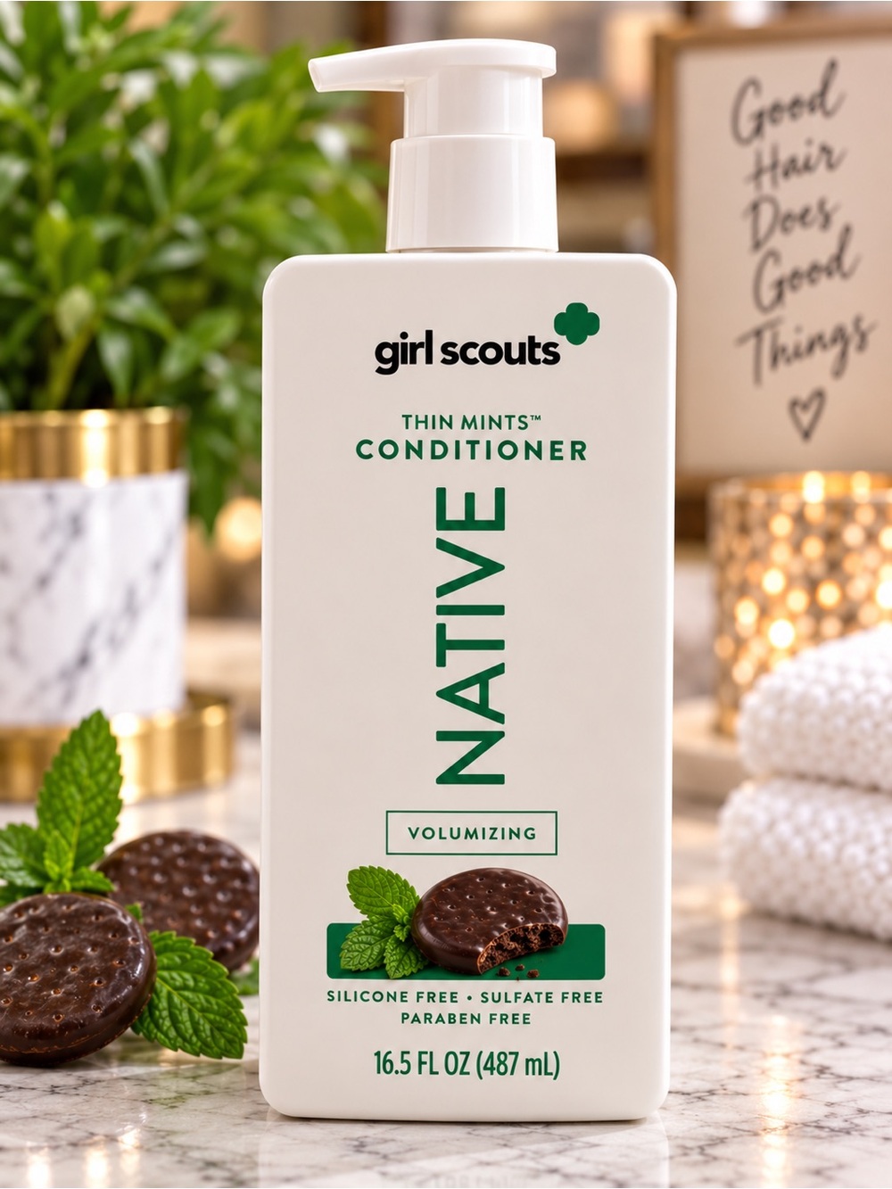 Native x Girl Scouts Thin Mints Volumizing Conditioner 16.5 oz LIMITED EDITION